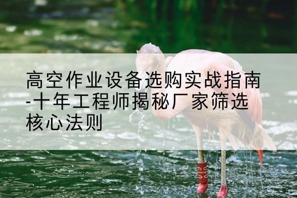 罗定剪叉式升降机厂家-高空作业设备选购实战指南-十年工程师揭秘厂家筛选核心法则