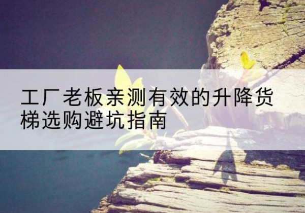 罗定升降货梯怎么选-工厂老板亲测有效的升降货梯选购避坑指南
